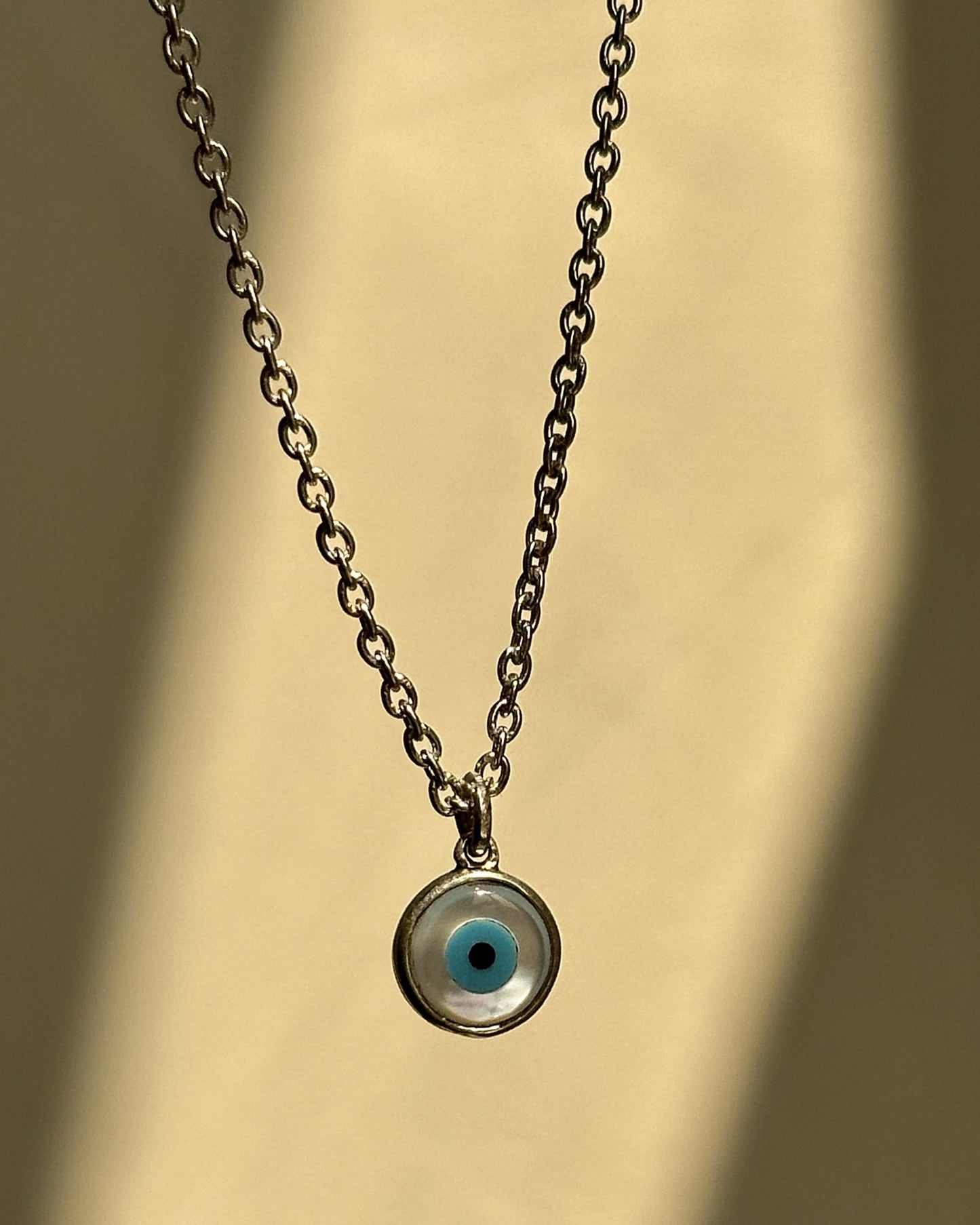 classic evil eye neckpiece — 8mm nazariya pendant in 925 sterling silver