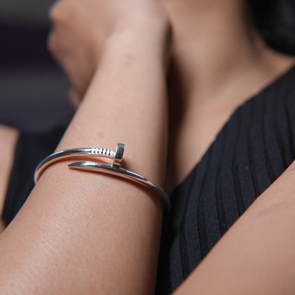 Nail Bangle – 925 sterling silver kada | House of Binti