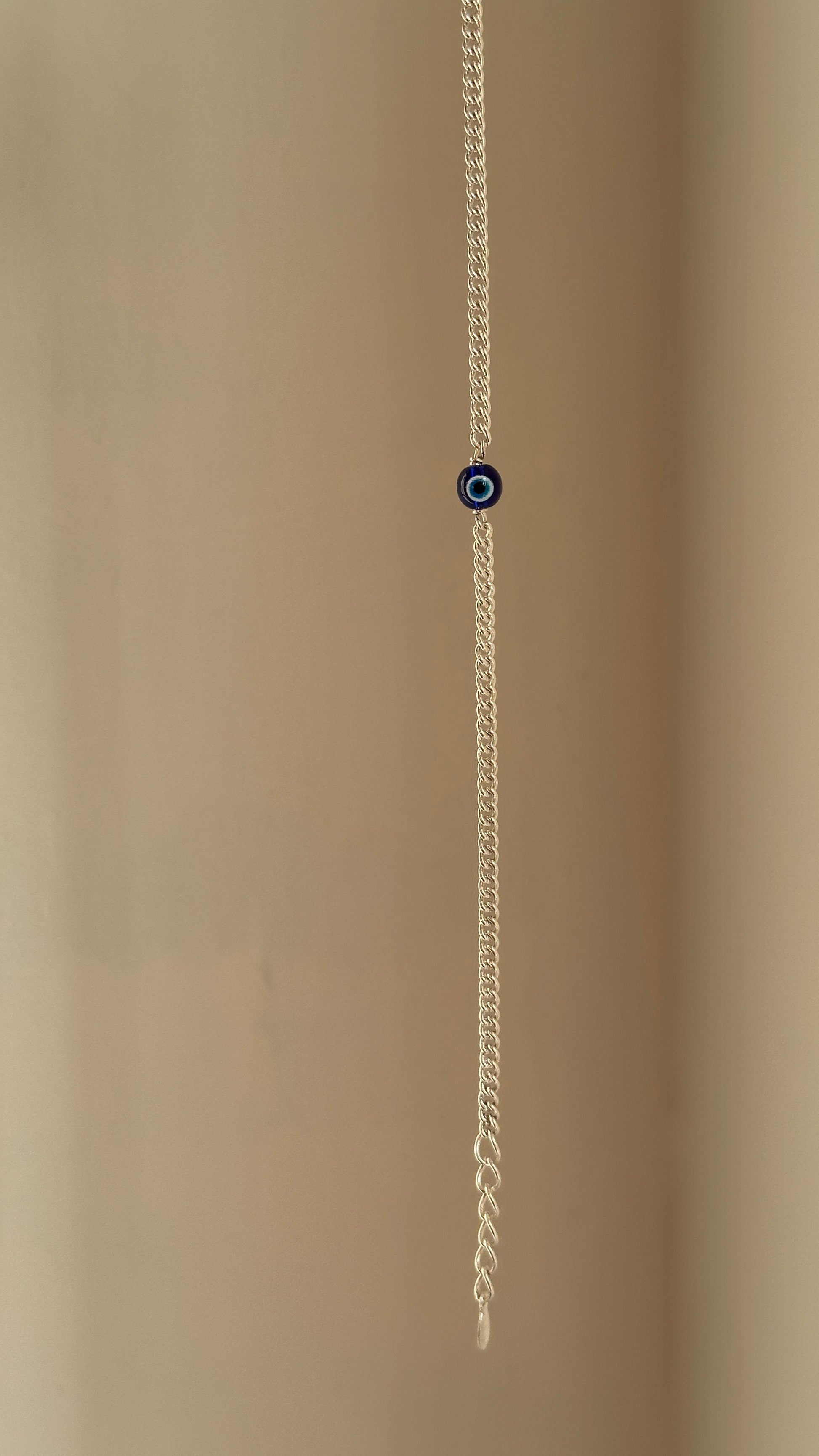 Guardian Evil Eye Bracelet — 6mm nazariya in 925 sterling silver