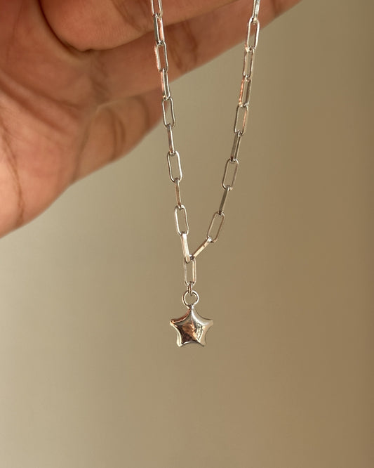 Twinkle Star Anklet on a child's ankle — 925 silver kids anklet