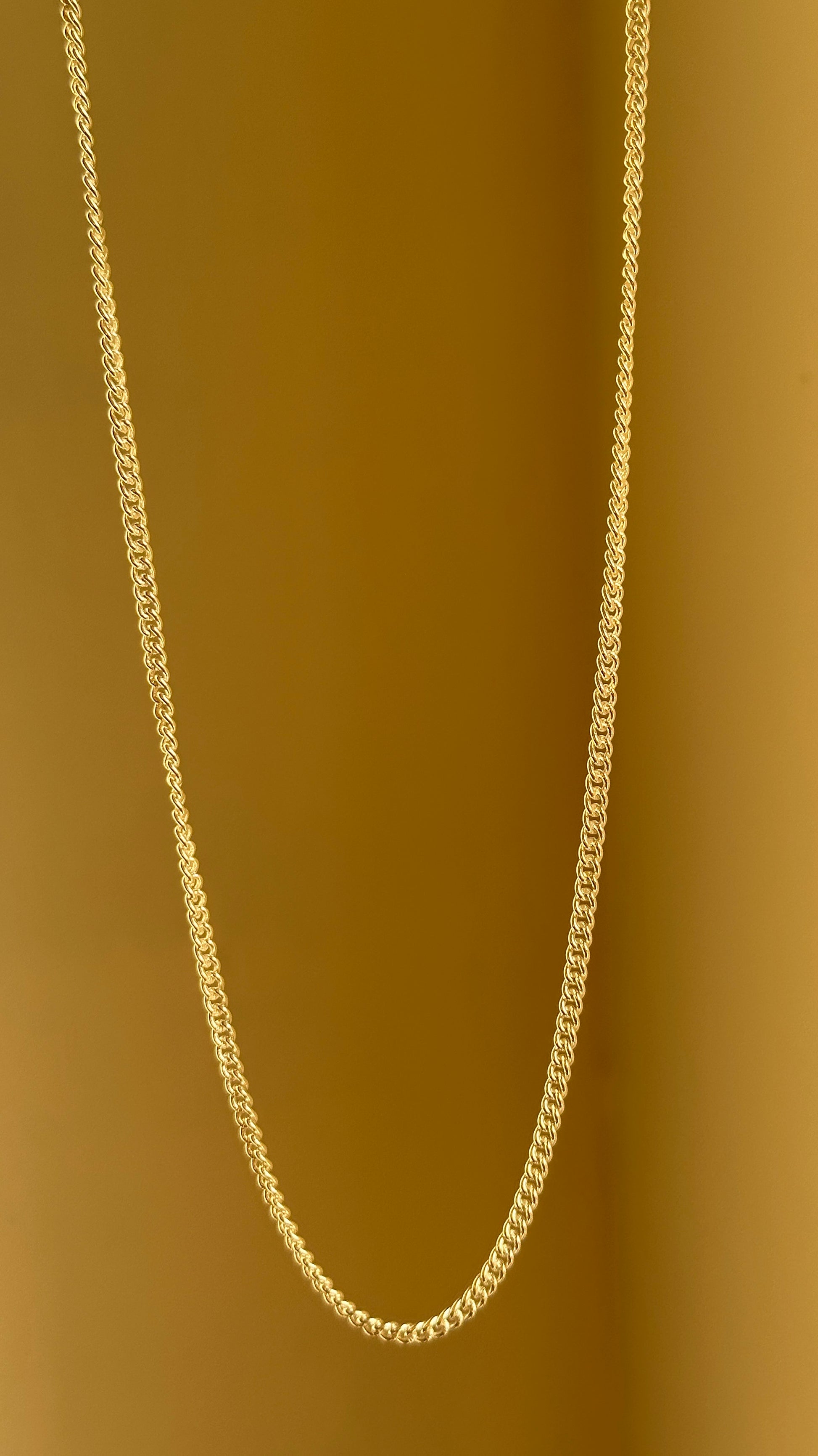 Classic Curb Chain — 925 sterling silver curb chain, 24 inch