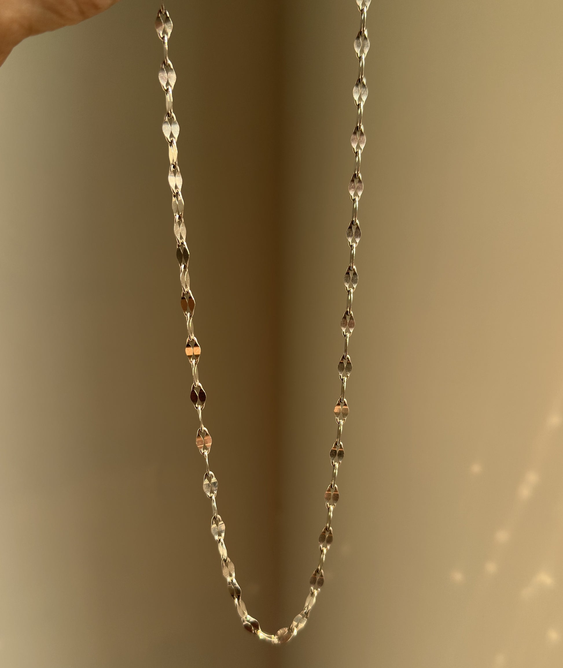 Spark Link Chain — 925 sterling silver faceted link chain, 18 inch