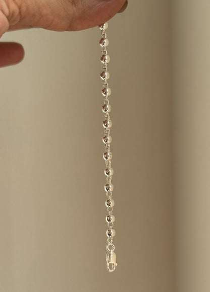 Silver Bead Kids Bracelet — 925 sterling silver round bead bracelet for children
