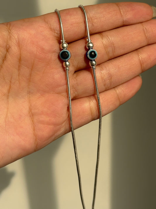 Evil eye ball anklet