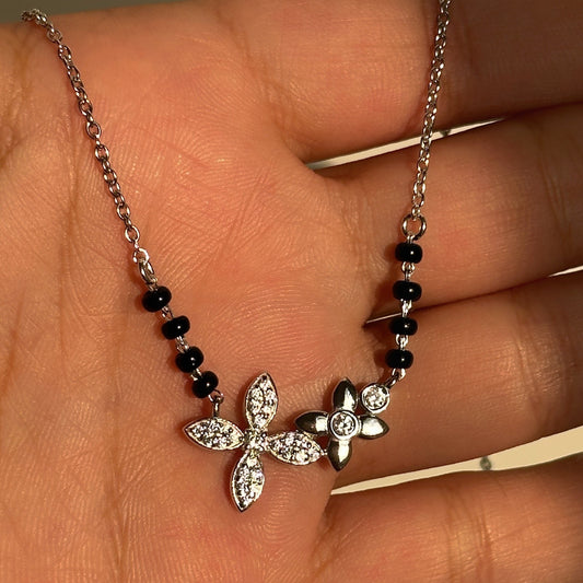 Bloom Grace Mangalsutra close-up — floral motif and stone detail