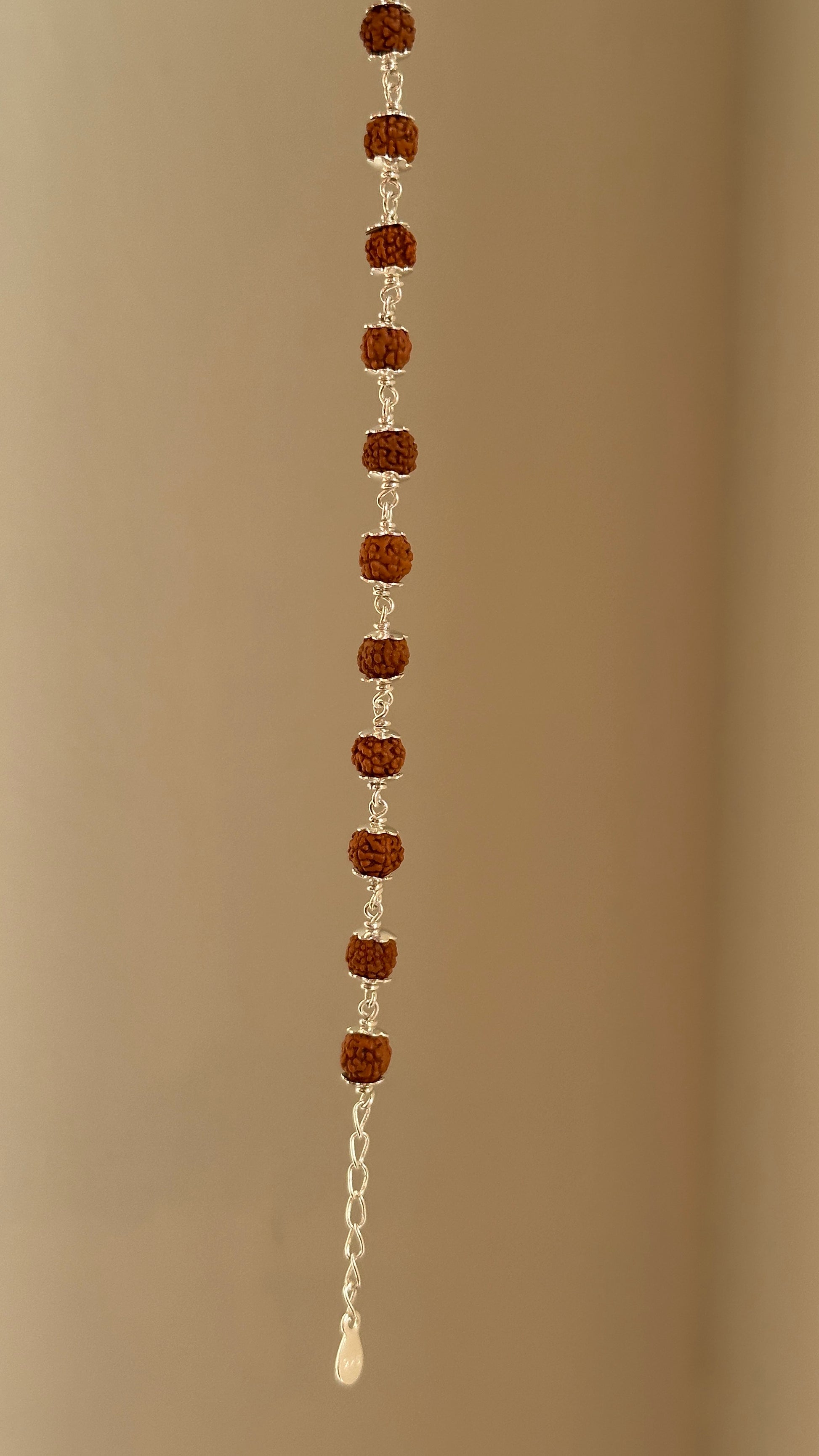 Rudra Grace Bracelet close-up — rudraksha bead and silver accent detail