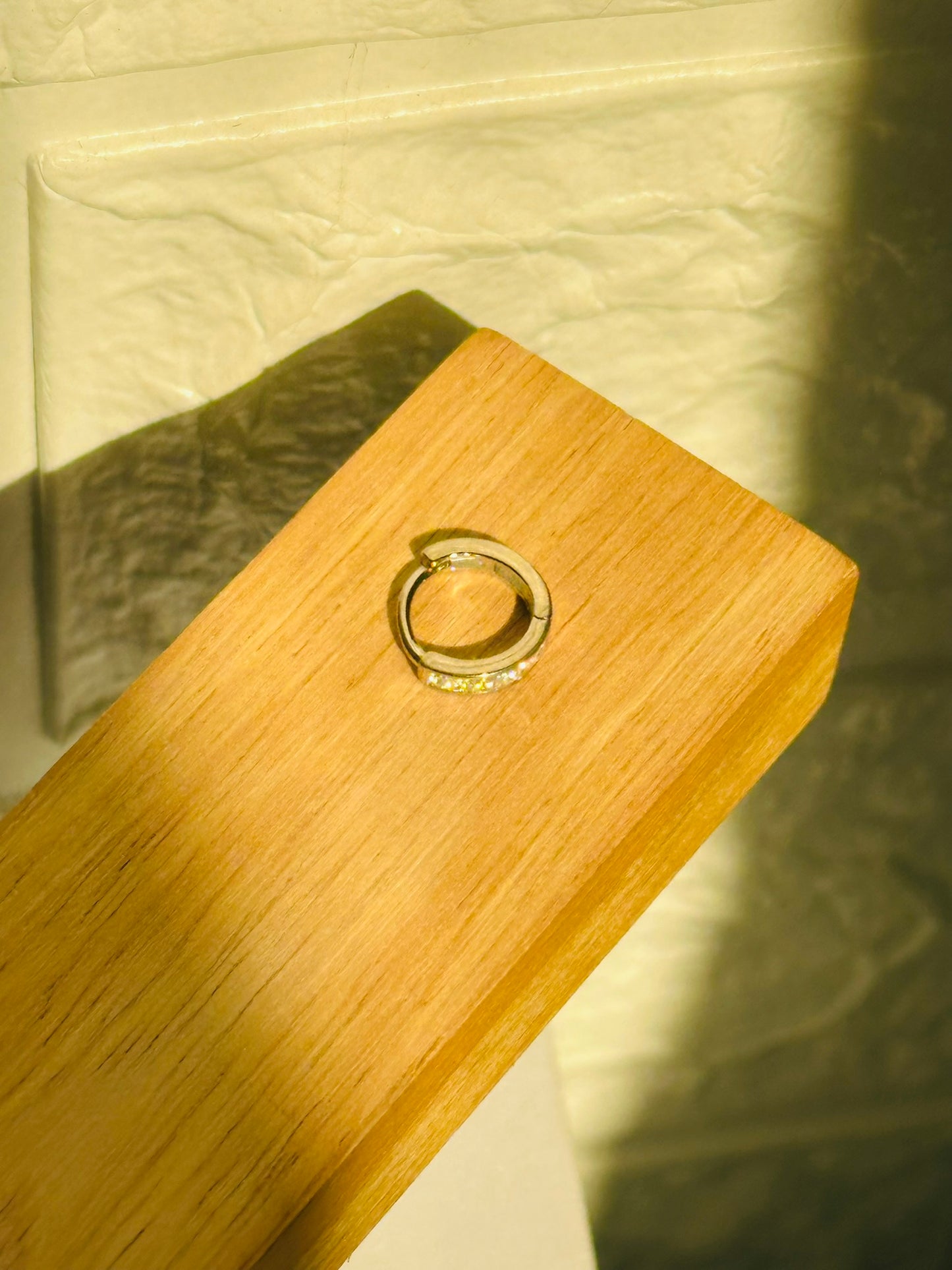 silver spark nose ring