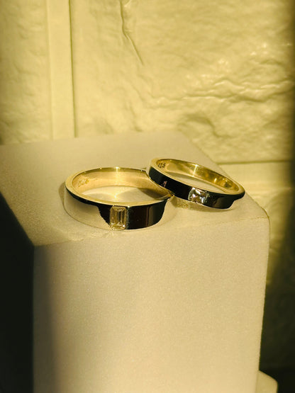 Twin Sparks Couple Rings