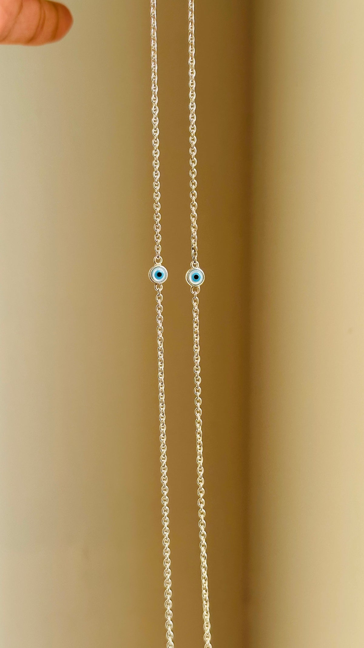 minimal nazar anklet