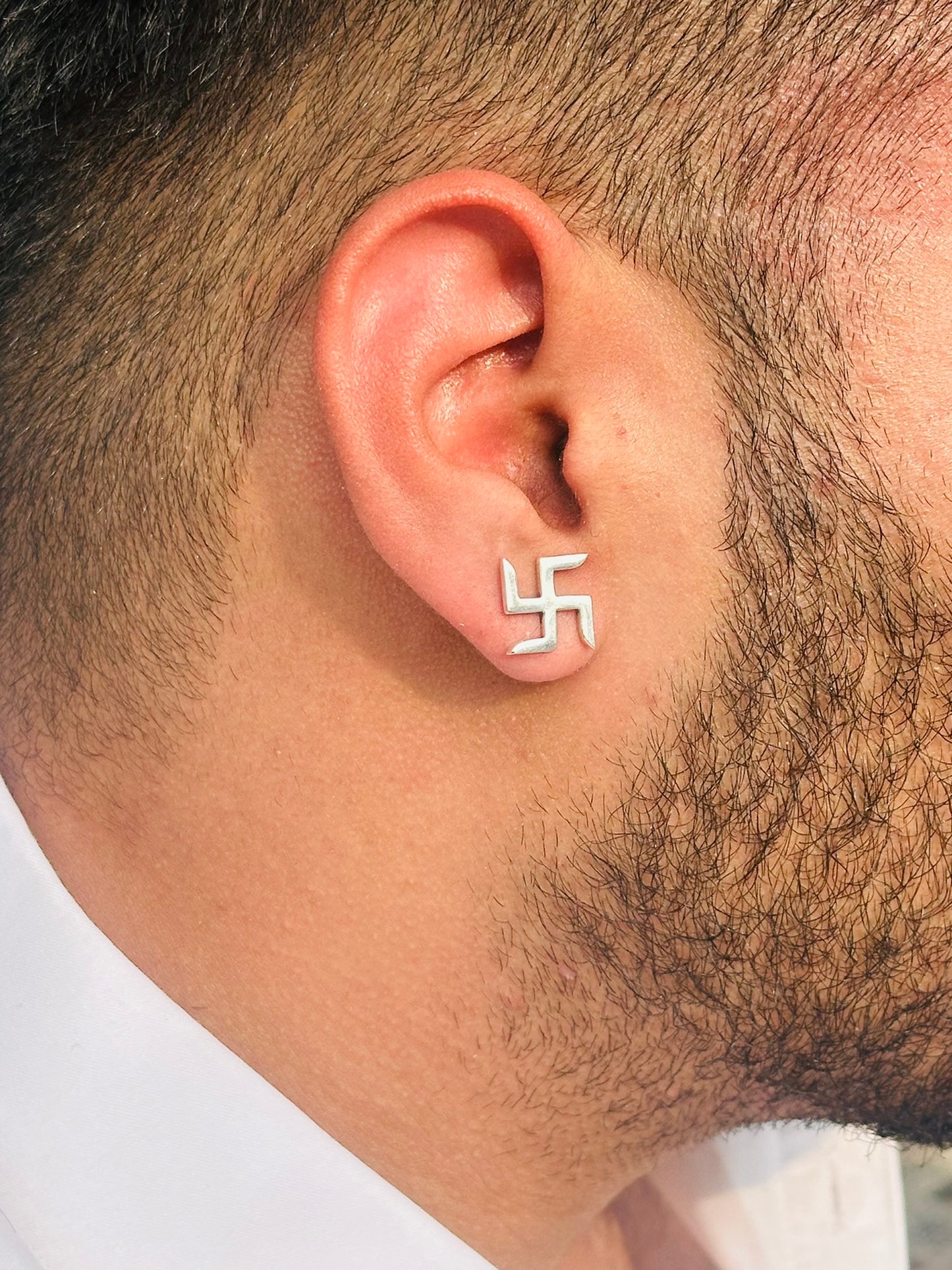 divine swastik studs