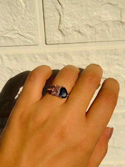 Couple Birthstones Ring