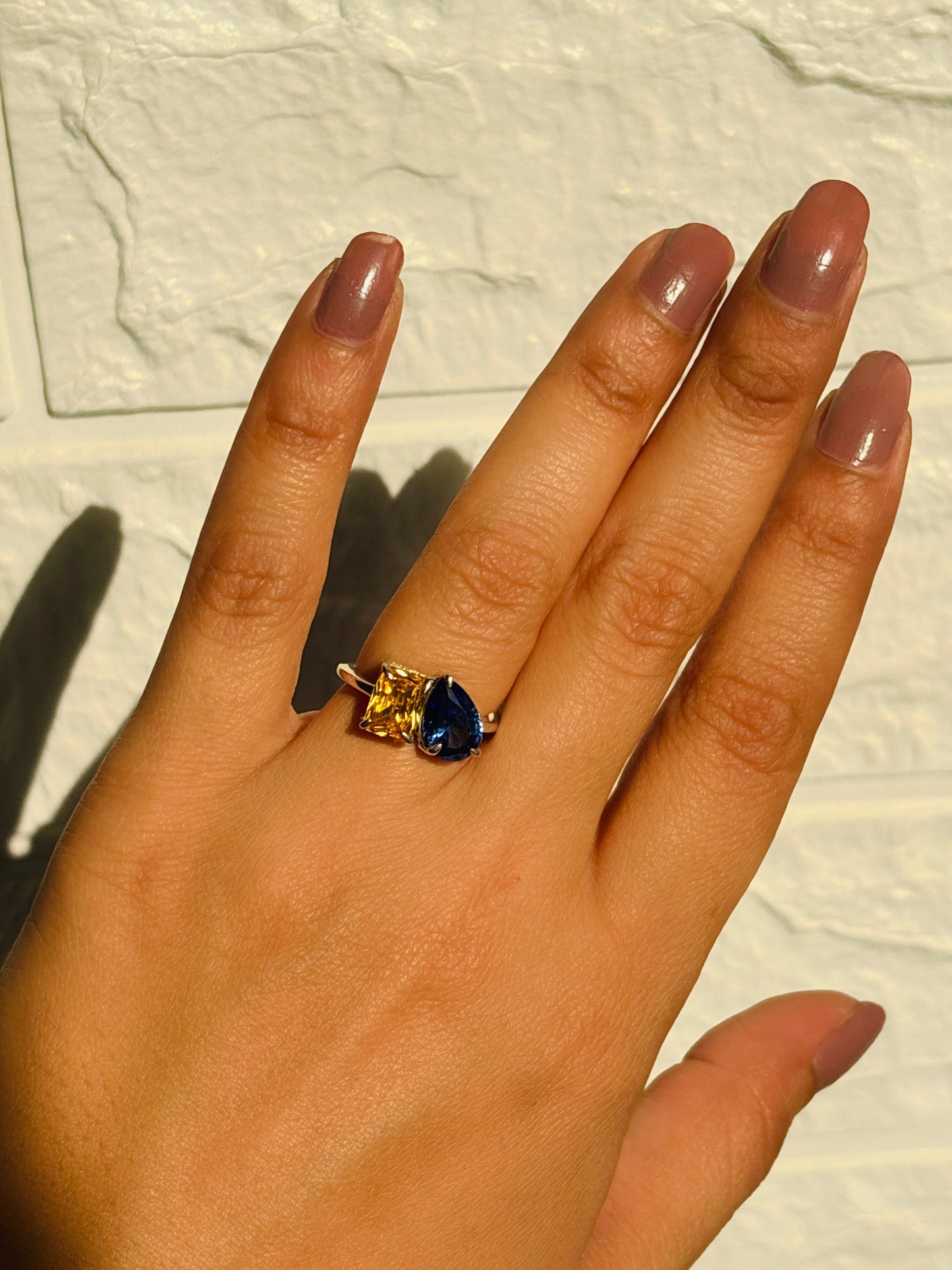 couple birthstones ring