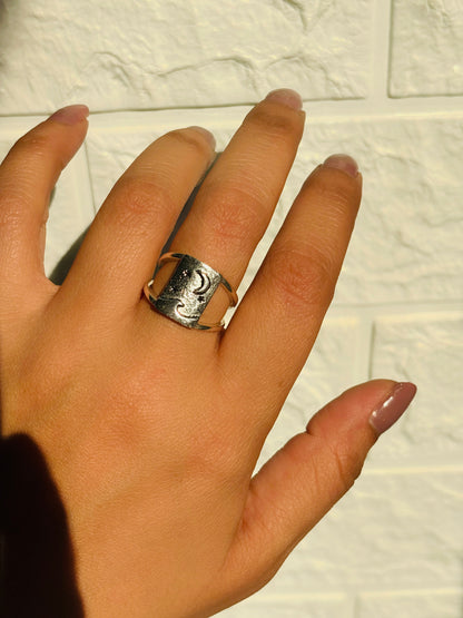 Moonlit Wave Ring