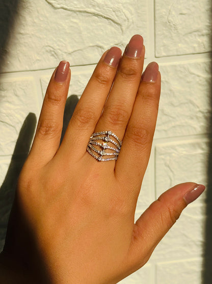 Five Line Harmony Ring