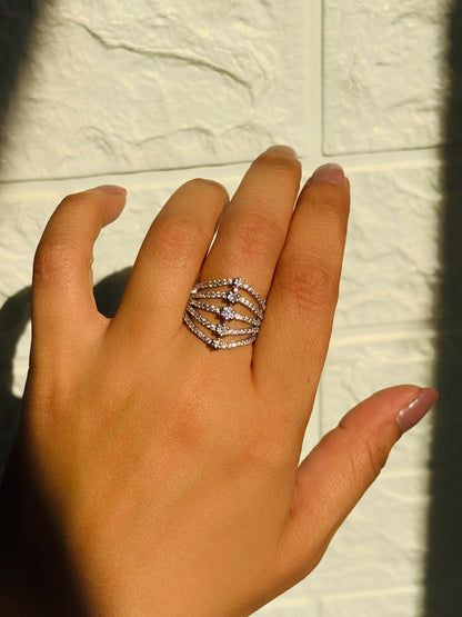 Five Line Harmony Ring