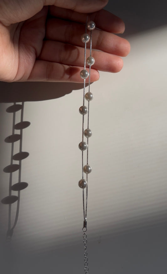 Double Line Pearl Bracelet