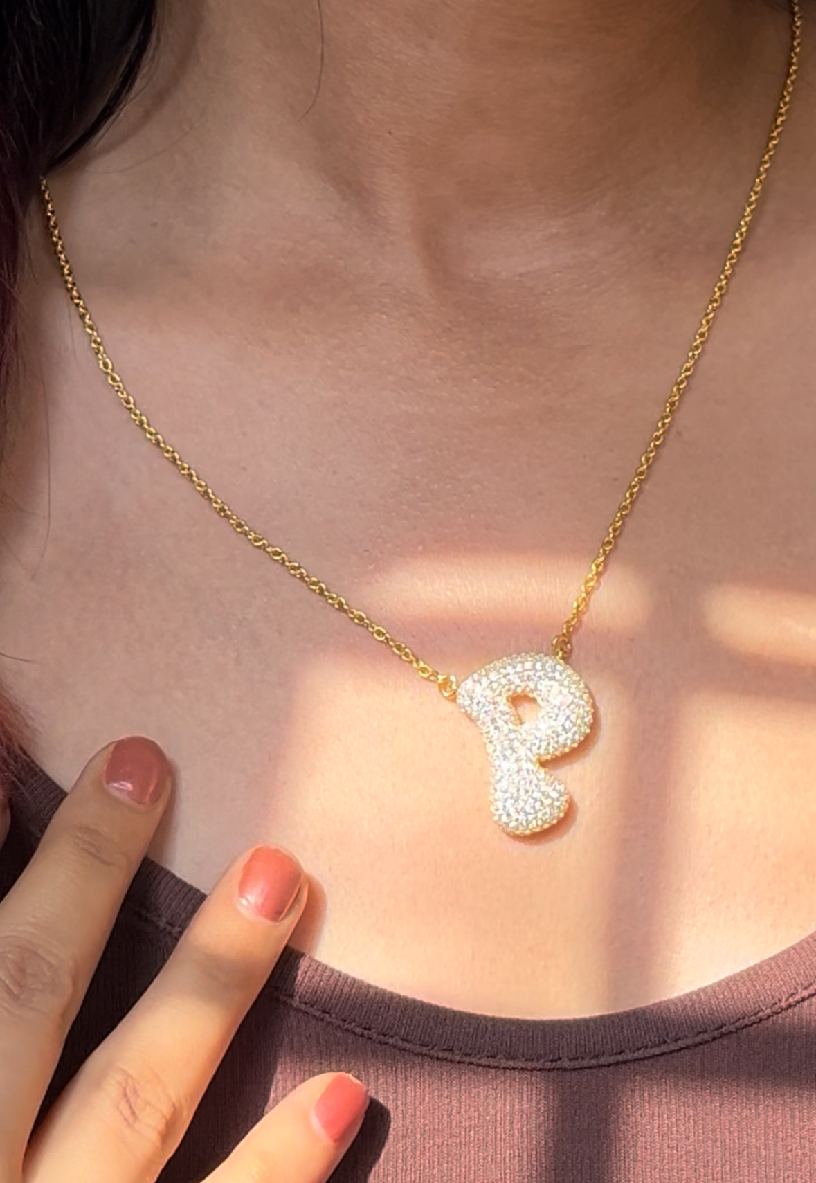 initial bubble neckpiece