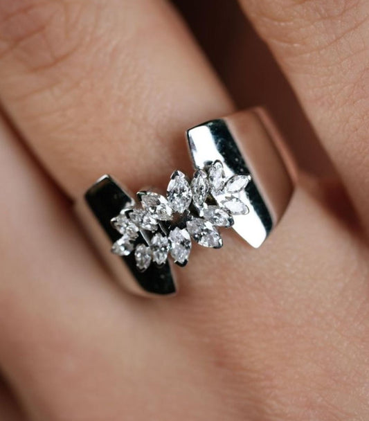 Marquise Flora Ring – 925 sterling silver ring | House of Binti