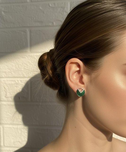 Green Aura Studs