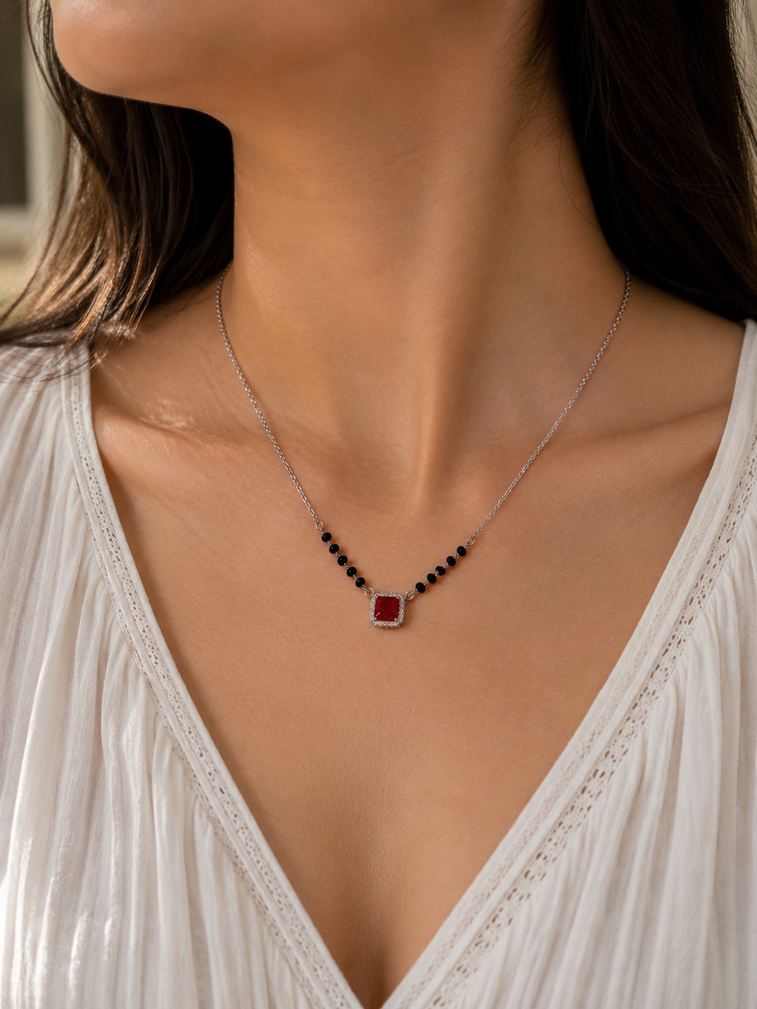 royal ruby mangalsutra