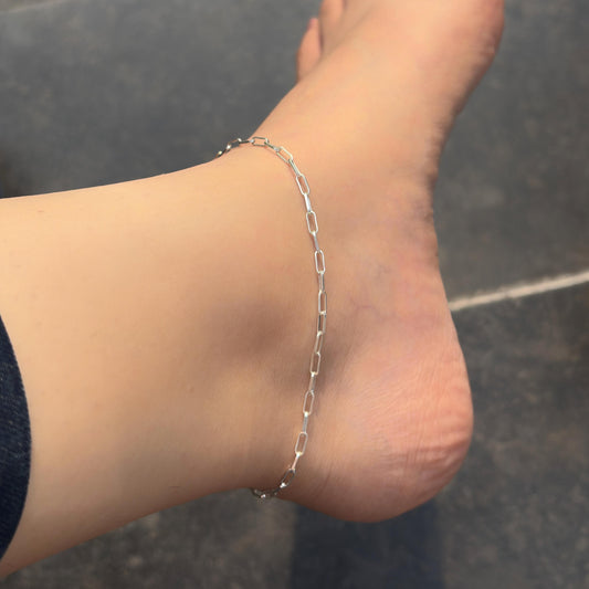 Classic Paperclip Anklet