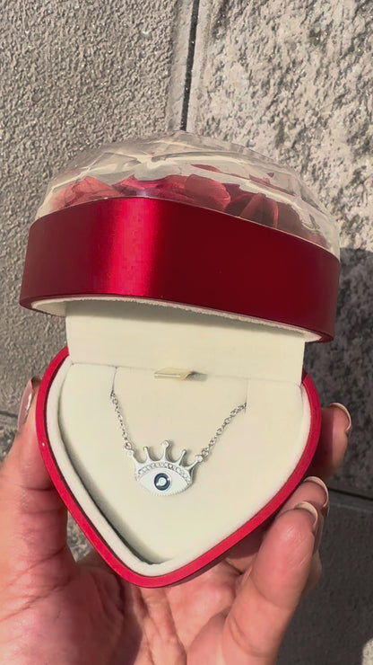 Crowned Evil Eye Neckpiece
