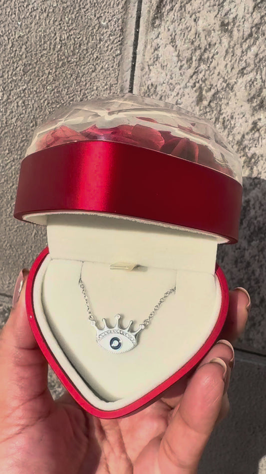 Crowned Evil Eye Neckpiece