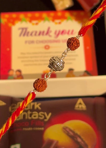 Divine Swastik Rudraksha Rakhi